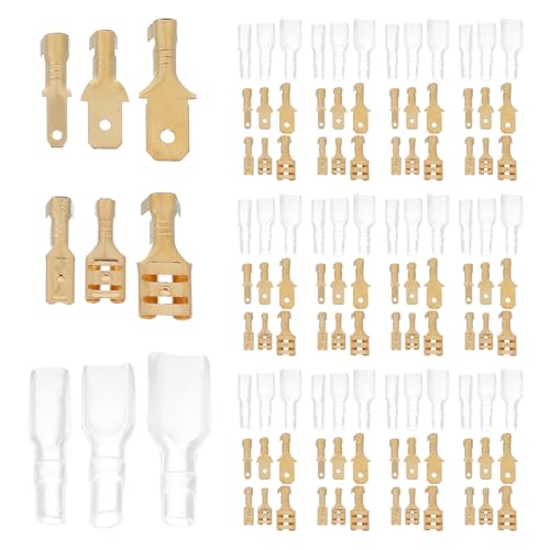 Kit de 900 terminales de cable de cobre macho y hembra FOMIYES con fundas aislantes