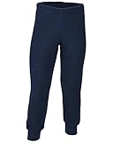 Kuschlig weicher Frottee Engel Natur, Kinder Frottee Hose/Bequemhose, 100% Wolle (kbT) (Marine, 116)
