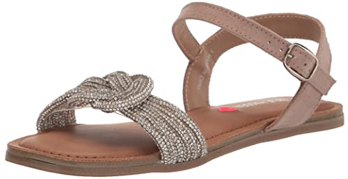 Steve Madden Sandalias planas Adore para niña, Rhinestone, 3 Little Kid