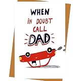 Ocresto Top Funny Father's Day Present for Dad in Gift Box- Cute Car Mechanic Hero Greeting Card-Dad from Kids-Best Gift Idea