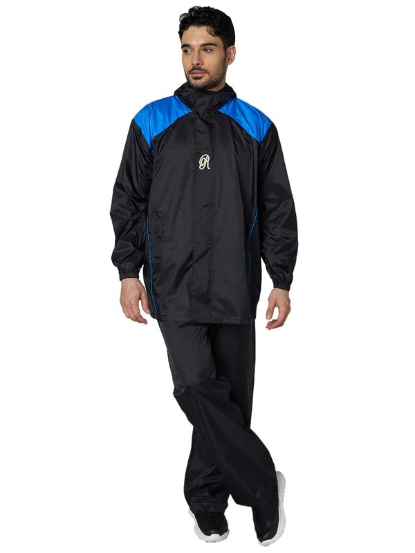 Rider Real Raincoat for Men - Waterproof Bike Rider Rainwear with Adjustable Hood, Taped Seams & Carrying Pouch | Nylon Jacket, Pants, Zipper & Velcro Closure-image-22