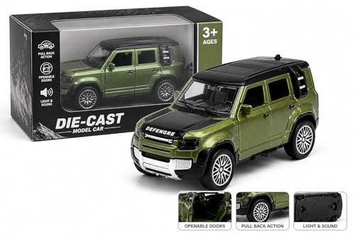 Image of Diecast Metal Car Toy for Kids 1:36 Scale Model | Pull Back Action with Light & Sound | Openable Doors | Alloy Model Car for Kids | Collectible Toy Car Gift for Boys & Adults