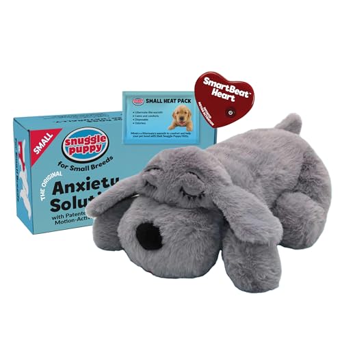 Snuggle Puppy Junior, Heartbeat Puppy Toy for Small Breeds, Smaller Plush Dog Toy with Real-Feel...