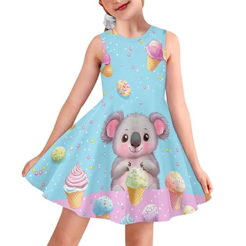Uourmeti Sleeveless Summer Dresses for Girls Sundresses Size 3-162