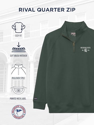 Image of JanSport Unisex Adult NCAA Officially Licensed Rival Long Sleeve Stand-Up Collar Quarter Zip Sweatshirt