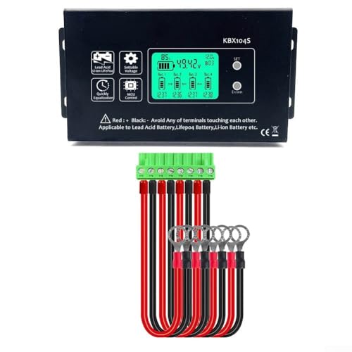 Ecualizador FABULETTA KBX104S para baterías en serie de 48 V, regulador automático de voltaje de 12-96 V con carcasa de aleación de aluminio, para baterías de plomo-ácido y litio miniatura 3