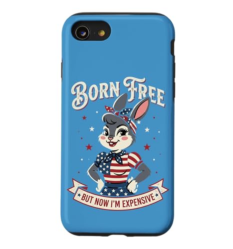 Born Free But Now I'm Expensive 4th Of July Women Rabbit �X�}�z�P�[�X iPhone SE (2020) / 7 / 8 �p