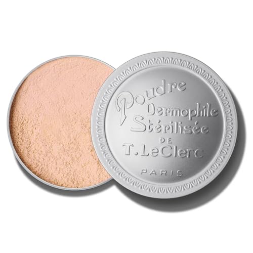 Image of T.LeClerc DERMOPHILE Loose Rice Powder - Jumbo Size - Long-Lasting Mattifying Setting Powder - Natural Finish for All Skin Types (BISTRE, 25G)