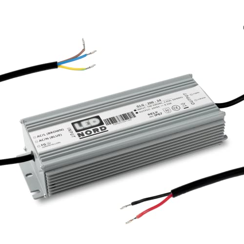 LedNord LED Netzteil mit IP67 (200W, 24V, 6.3A) - LED Netzteil 24V für Outdoor und feuchte Umgebungen - Led Trafo 24V mit Schutz vor Überlast und Kurzschluss - LED Power Supply 230V 24V Cover