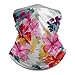 FekiLoot Hawaiian Flower Print Face Covers Exquisite Breathable Bandana Face Mask Scarf Soft Dust-proof Windproof Neck Gaiter Fashion Winter Neck Warmer Gator Scarf for Adult Face Shield