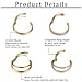 Dochais 4PCS 18G Nose Rings Hoops, Surgical Steel Earrings Tragus Septum Piercing CZ Clicker Septum Ring Hinged Segment Septum Conch Lip Cartilage Double Hoops 8mm 10mm For Women Men (B-Gold-20G,10mm)