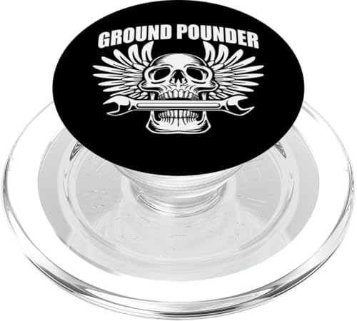 Ali e chiave a forma di teschio vintage Ground Pounder PopSockets PopGrip per MagSafe