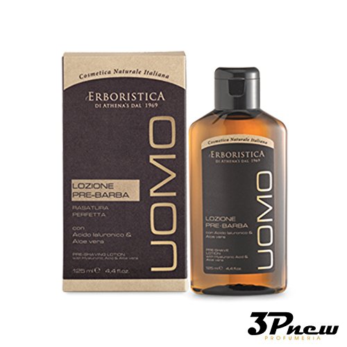 ATHENA'S ERBORISTICA UOMO LOZIONE PRE BARBA RASATURA PERFETTA ACIDO IALURONICO ALOE VERA 125 ML