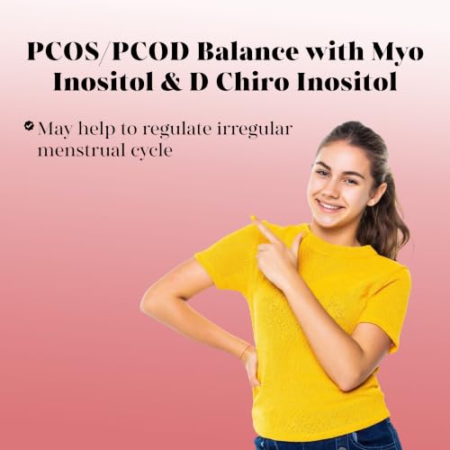 Image of PCOS PCOD Supplement Myo-Inositol & D-Chiro Inositol | Hormonal Balance & Healthy Ovarian Function Support for Women | 60 Veg Capsule