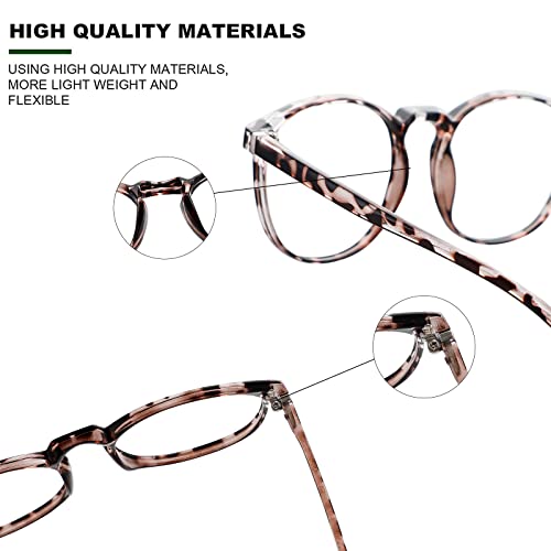 Image of Przene 3 Pack Blue Light Blocking Glasses Women /Men,Retro Round Computer Glasses Anti Eye Strain /UV /Glare, Gaming Glasses. (Black /Crystal /Transparent Amber) | Retro Round,Filter Blue Ray,Computer Gaming Glasses,Anti Eye Strain,Anti Glare,UV,3 Pack,Lightweight TR Frame,Watch TV,Phone