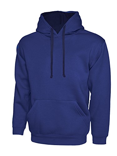 Sweat à capuche contrasté UC507 chaud bleu marine et roi taille XXXL