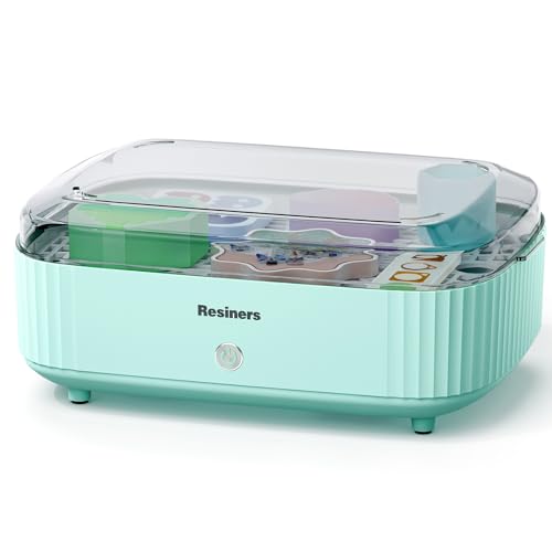 Resiners Resin Curing Machine with Larger Tray for Resin Starter Cure Air Auto Curing 2H Resin Supplies Resin Dryer Curing Station for Epoxy Resin Molds Art Craft Casting Mint Green (Patented)