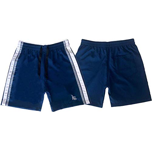 Bermuda Infantil Esporte KS Tactel Cós de Elástico 0307 COR:AZUL MARINHO;Tamanho:4
