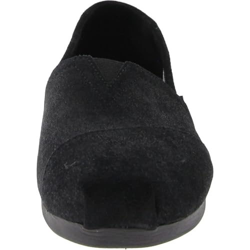 Image of TOMS Womens Alpargata Slip On Canvas Fashion Loafers Black 7 Medium (B,M)