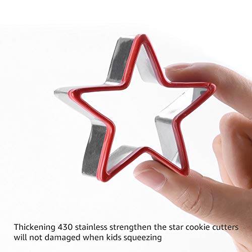 Fasaka 8541882050 Star Cookie Cutters Set 3Pcs Stainless Steel,Food Grade Large & Mini Star Cookie Cutter thumb #1