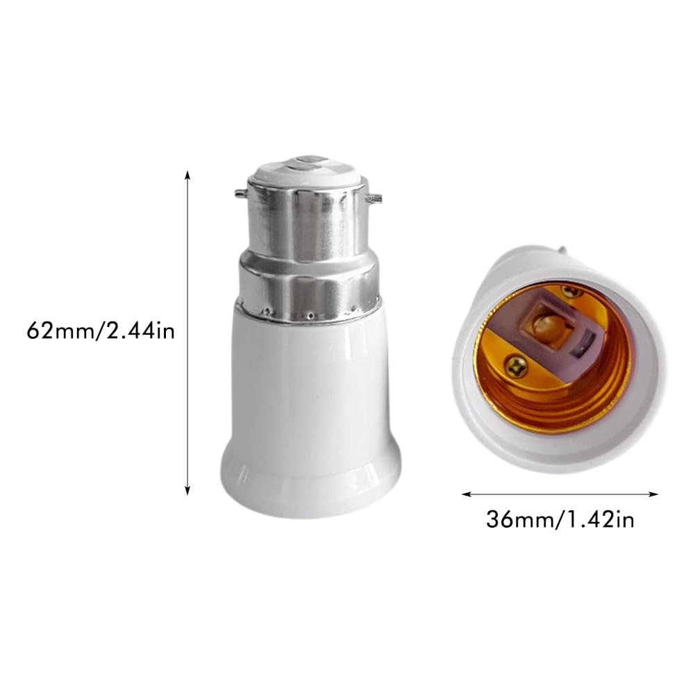 Pixaro 4pcs B22 to E27 Light Bulb Adapter - Image 2