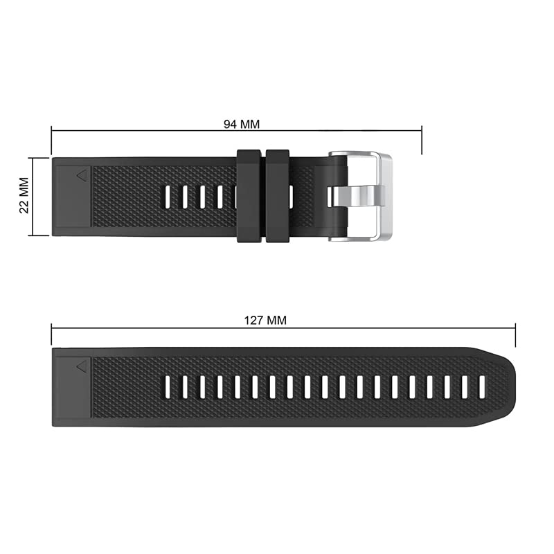 Correa de silicona resistente para senderismo con Garmin Fenix 6 y 5 4