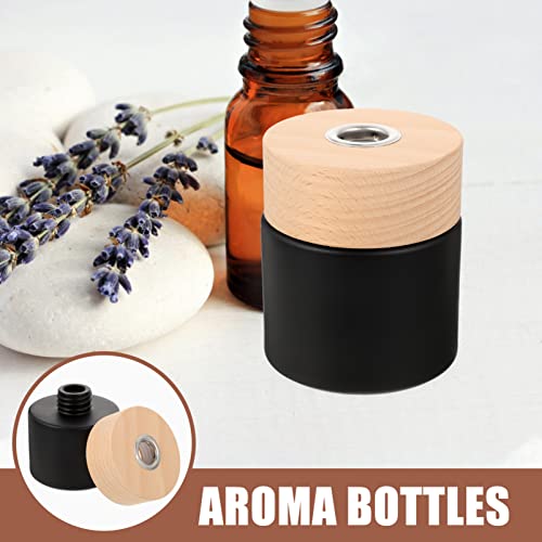 Botella Difusor de Vidrio Healeved Negro Redondo 7x7 cm miniatura 4