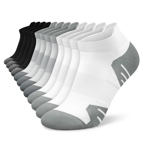 Image of 6 Pairs Compression Socks for Women Ankle Running Socks With Arch Support | Athletic Womens Socks with Heel Tab, Lightweight Cushioned & Breathable for Walking, Running, Workout, Travel, Everyday Wear