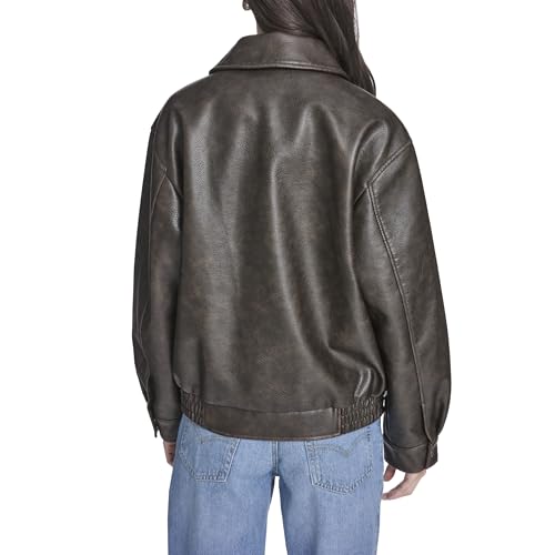 Image of Levi's Women's Faux Leather Relaxed Fit Bomber