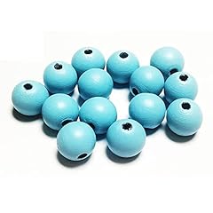 20mm blue wood beads
