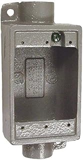 Killark Weatherproof Electrical Box, 1-Gang, 2-Inlet, Aluminum - FSC-2