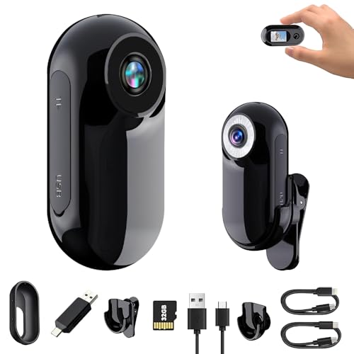 XPJBKC Mini Cámara Deportiva 1080P, Magnético Camara 360 Grados D...