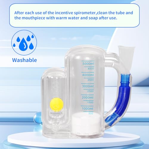 Accrest INCENTIVE SPIROMETER Blue03) For Adult Breathing Exercise Device thumb #2