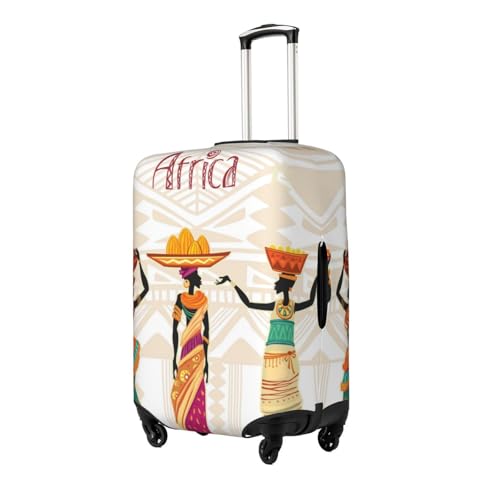 Beautiful Black African Woman In Ethnic Dress Luggage Cover Washable Elasticated Luggage Covers for Suitcase TSA Approved Stylish Scratch Resistant Luggage Case Protector2