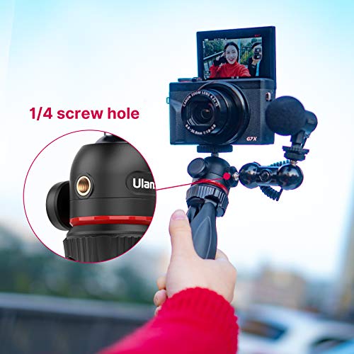 Mini Stativ, ULANZI Tischstativ mit drehbarem Kugelkopf, Handstativ für Compact System Kamera, Stativ Griff für DSRL… – Bild 5