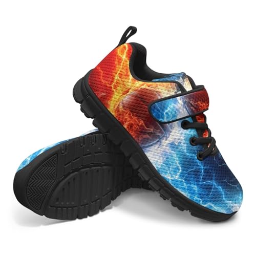 Basketball Sneakers for Boys Size 13 Running Shoes for Boys Strap Sneakers with Single Buckle Breathable Lightweight Athletic Shoes Otdoor Hiking Tennis Sneaker,Size 123