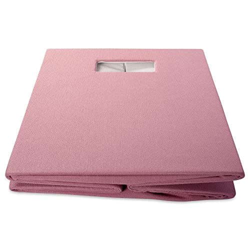DII Hard Sided Collapsible Fabric Storage Container for Nursery Offices, & Home Organization, (13x13x13") - Solid Rose - Image 3