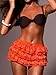 Women's Y2K Lace Ruffer Shorts Sexy Boyshorts Layered Pumpkin Skirt Cute Sweet Pettipants Orange