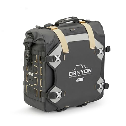 GIVI GRT725 MONOKEY CAM-SIDE, Borsa Laterale Impermeabile per Moto con Sistema di Fissaggio MONOKEY CAM-SIDE, 30 Litri
