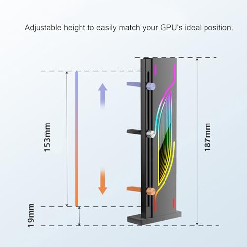 Soporte Ajustable RGB para Tarjeta Gráfica con Base Magnética miniatura 5