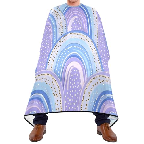 Kigai Cartoon Rainbow Hair Cutting Cape for Men & Women Waterproof Barber Cape Professional Hairdressing Salon Styling Apron with Adjustable Closure Snap