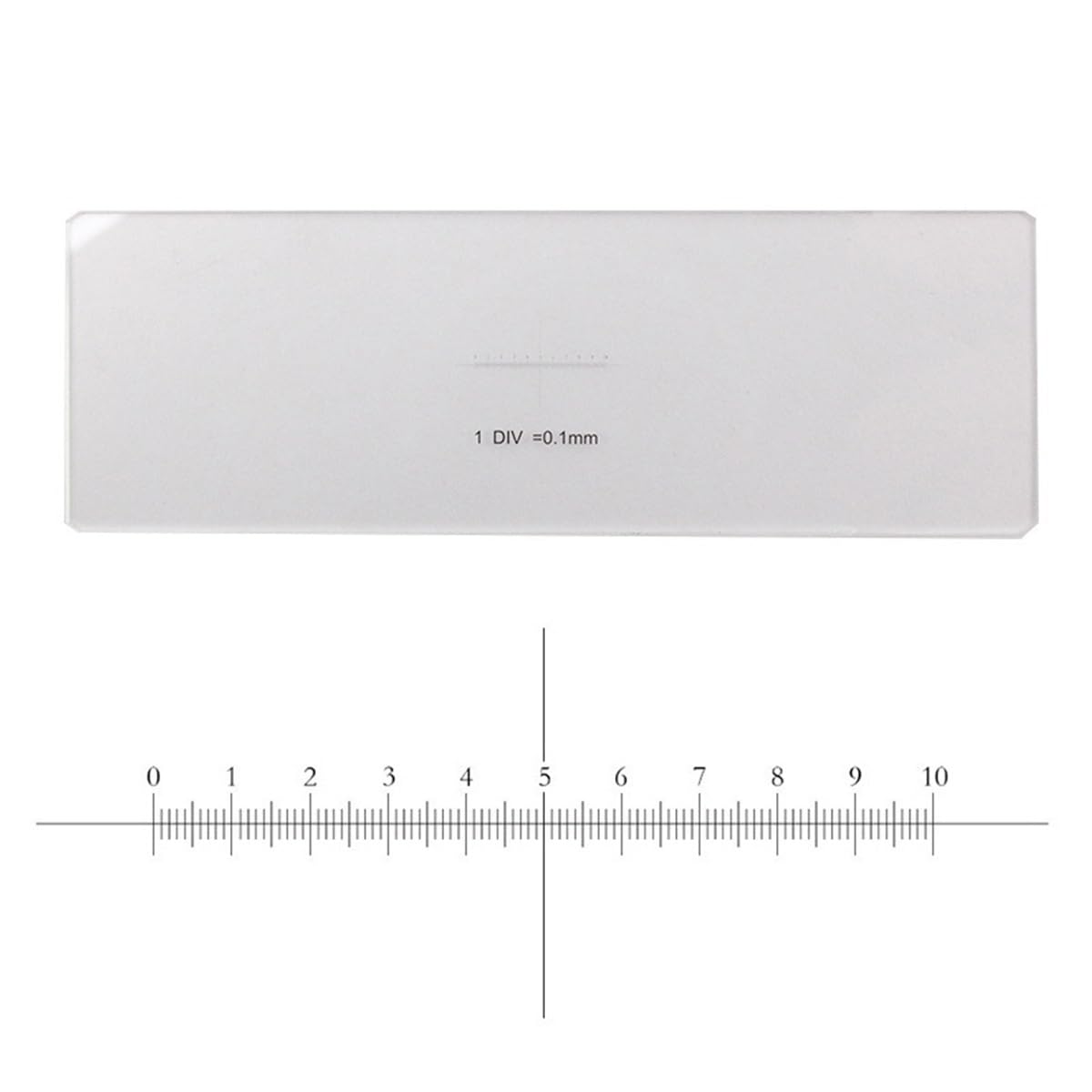 Microscope Microscope Calibration Stage Micrometer Slide Reticle Measuring Ruler for Stereo Biological Microscope(MS-1-1J)