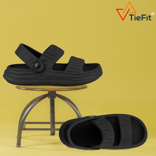 Image of TieFit Extra Soft Cushion Arch Fit Support Comfortable Adjustable Ankle Strap Outdoor Daily Use Sandal Slide For Men