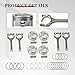 VeloBoost 4 Set Connecting Rod Piston Compatible with Hyundai Kia Accent Rio 1.6L DOHC 2012-2016 Replace OE 23041-2B600 23041-2B610 23041-2B620 23410-2B600 23510-2B010