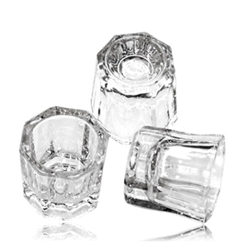 5 pcs Nail Art Acrylic Liquid Powder Dappen Dish Glass Crystal Cup miniatura 1