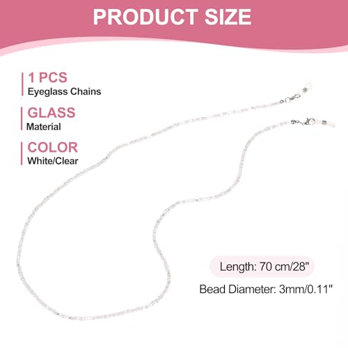 Image of uxcell Eyeglass Chains for Women, Eyeglass Holder Bead Chains Adjustable Sunglasses Lanyards Holder Chains for Glass