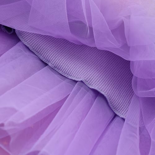 Image of GSVIBK Baby Girls Tutu Dress Sleeveless Toddler Cotton Tulle Skirt Princess Party Prom Dresses