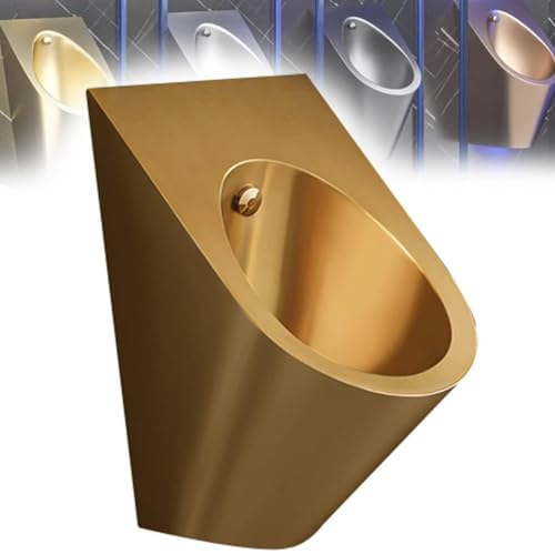 壁掛け式ステンレススチール小便器、縦型男性用小便器、小型商業用誘導小便器、家庭/ホテル/学校の公衆トイレ用 Gold-Urinal