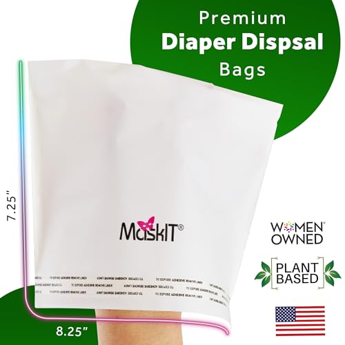 Image of MaskIT Diaper Disposal Bags | Eliminate Odor With Our Patented Odor Blocking Diaper Disposal Bags | Fits All Baby Diapers and Most Adult Diaper Sizes | Plant-Based, Made in the USA, Woman Owned