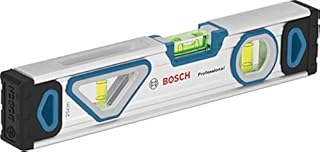Bosch Professional Wasserwaage 25 cm mit Magnet System (rundum ablesbar, Aluminium-Gehäuse, robuste Endkappen)